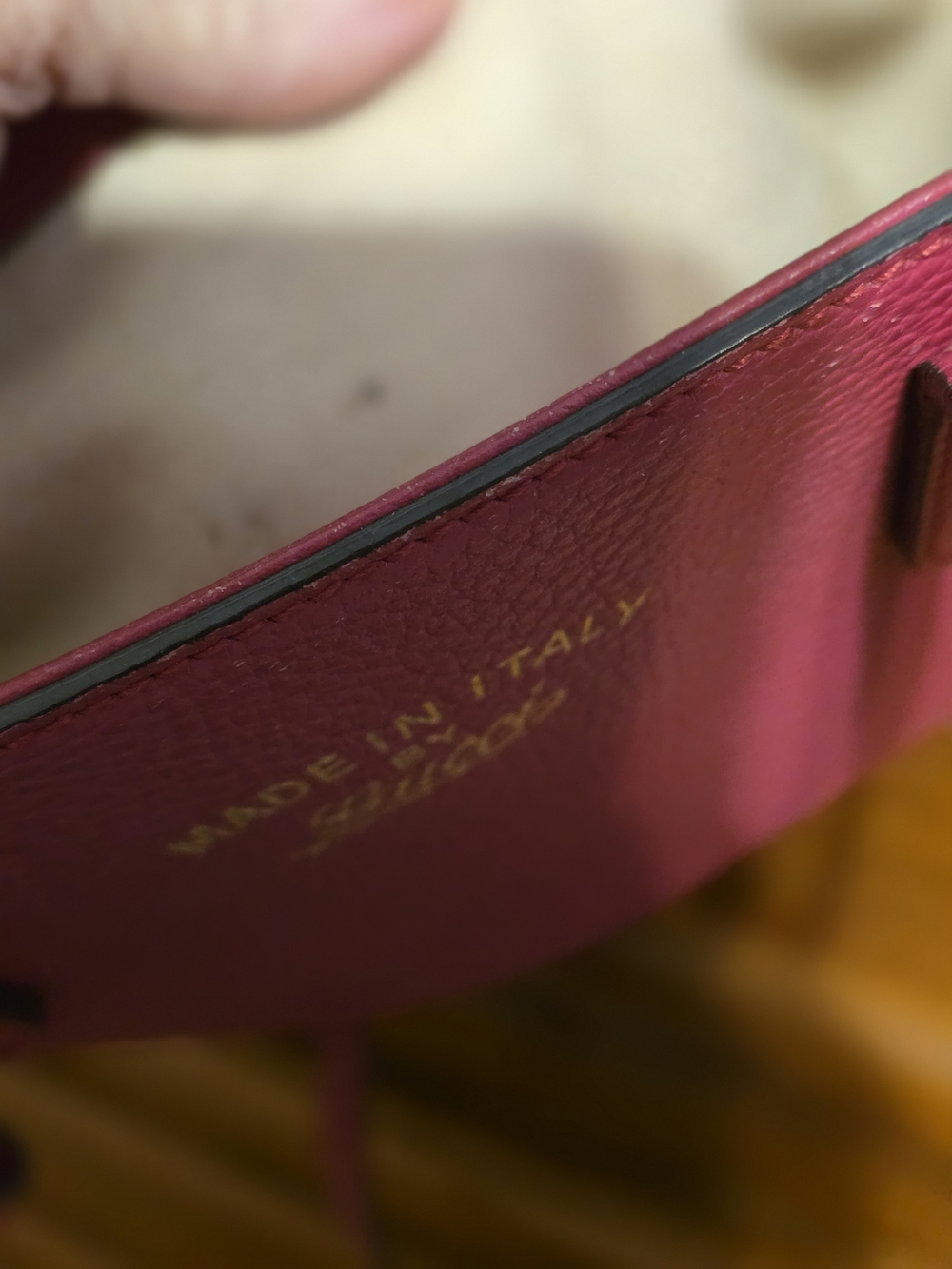 Gucci Fuchsia Pebbled Leather Satchel with Gold Logo/ GORGEOUS! - Picture 11 of 12